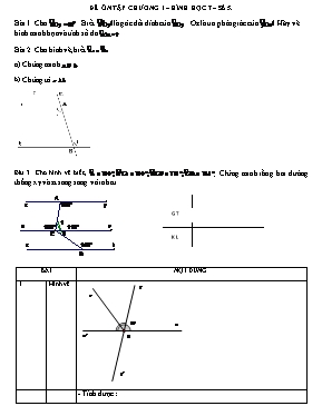 Đề ôn tập chương I  Hình học 7  Số 5